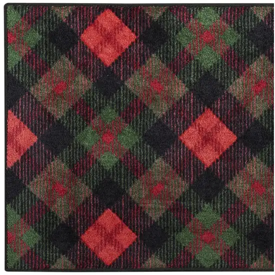 Red And Black Plaid Area Rug Photo 3