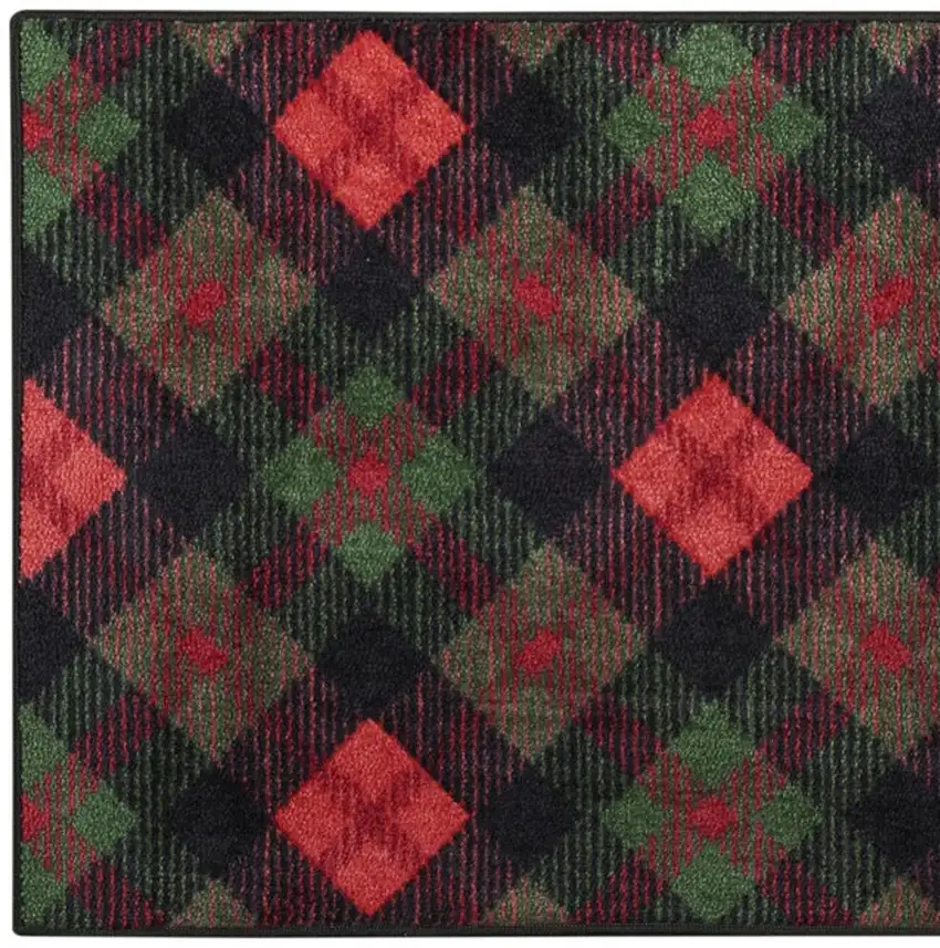 Red And Black Plaid Area Rug Photo 3