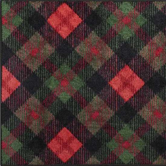 Red And Black Plaid Area Rug Photo 7
