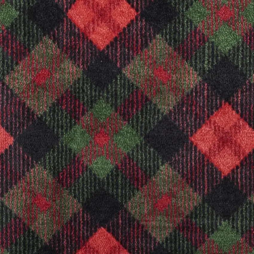Red And Black Plaid Area Rug Photo 6