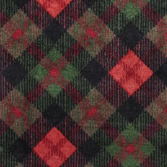 Red And Black Plaid Area Rug Photo 2