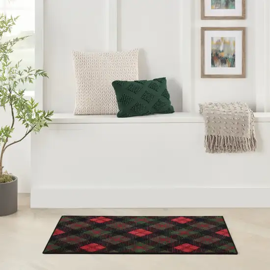 Red And Black Plaid Area Rug Photo 5