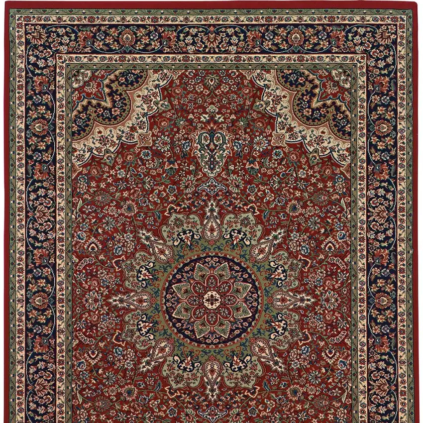 Red And Blue Oriental Area Rug Photo 2