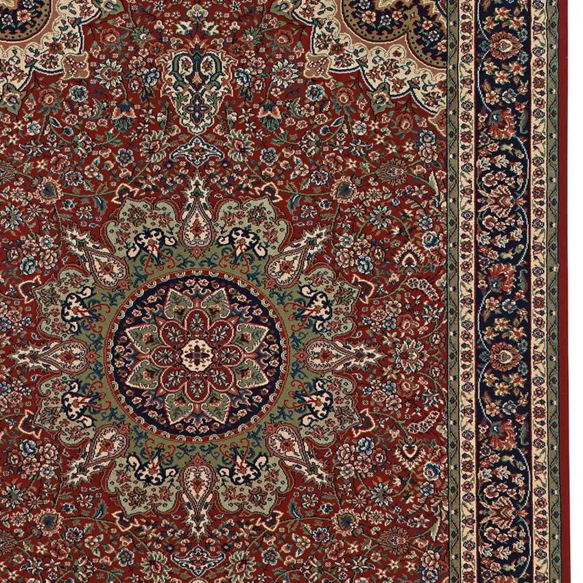 Red And Blue Oriental Area Rug Photo 4