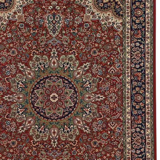 Red And Blue Oriental Area Rug Photo 4