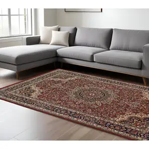 Photo of Red And Blue Oriental Area Rug