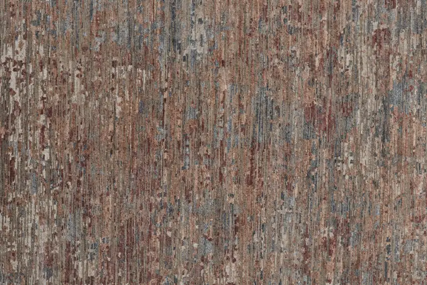 Red And Blue Wool Abstract Hand Knotted Area Rug Photo 8