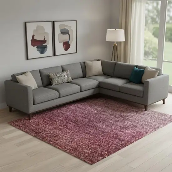 Red And Blush Ombre Washable Area Rug With UV Protection Photo 2