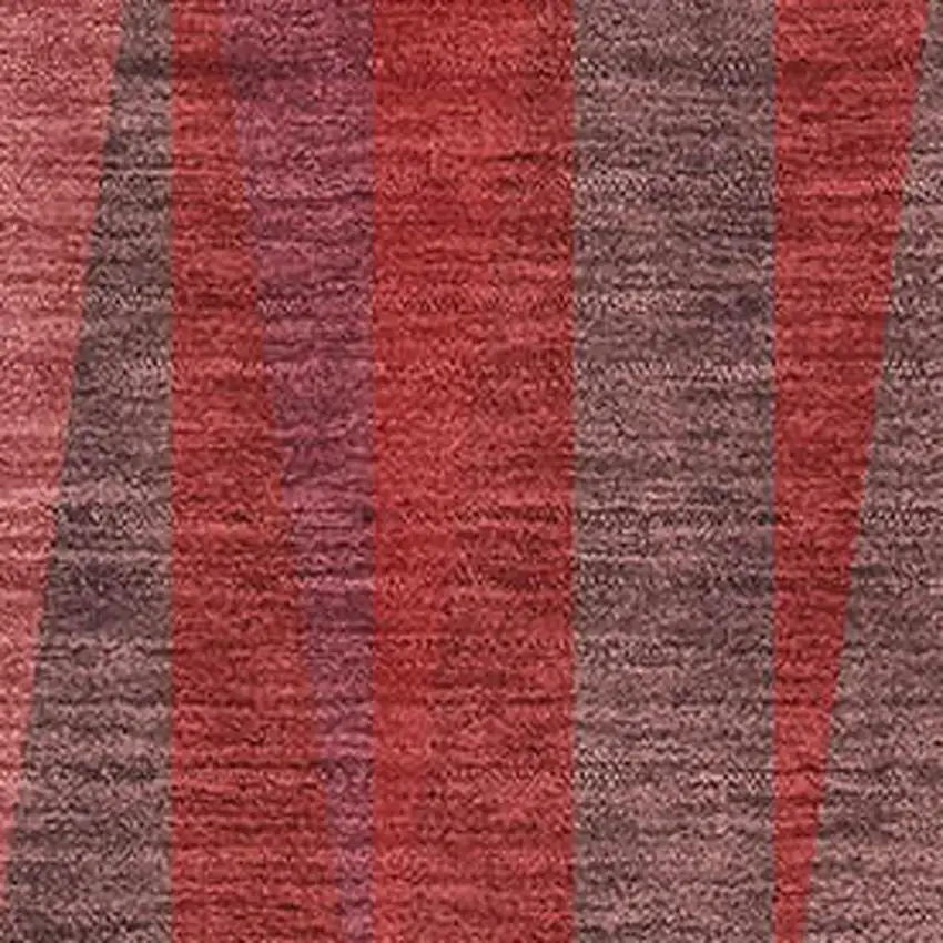 Red And Burgundy Geometric Washable Area Rug With UV Protection Photo 2