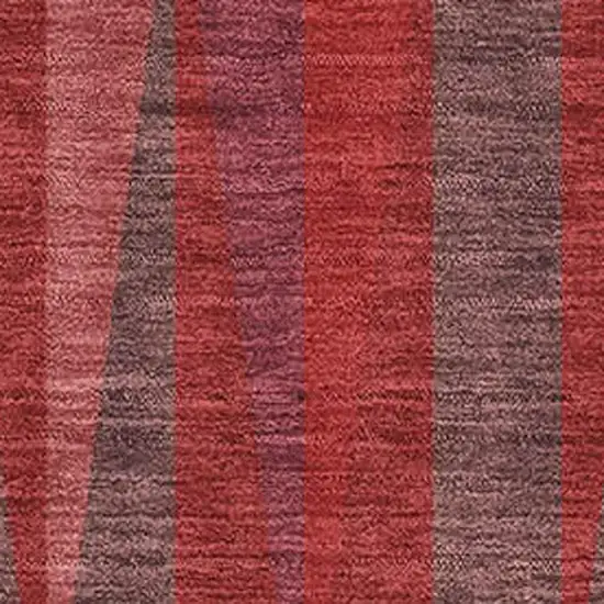 Red And Burgundy Geometric Washable Area Rug With UV Protection Photo 2