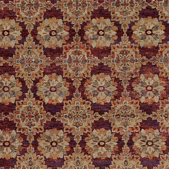 Red And Gold Oriental Area Rug Photo 4