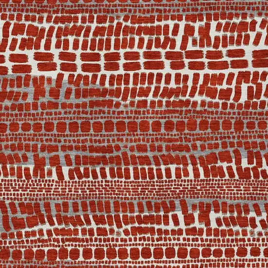 Red And Gray Abstract Washable Indoor Outdoor Area Rug Photo 2