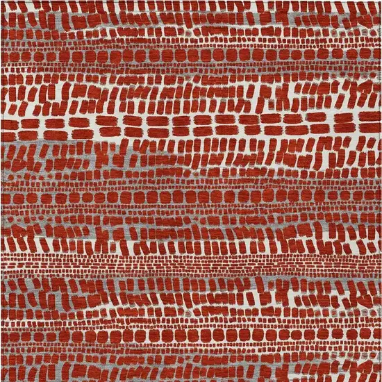 Red And Gray Abstract Washable Indoor Outdoor Area Rug Photo 3