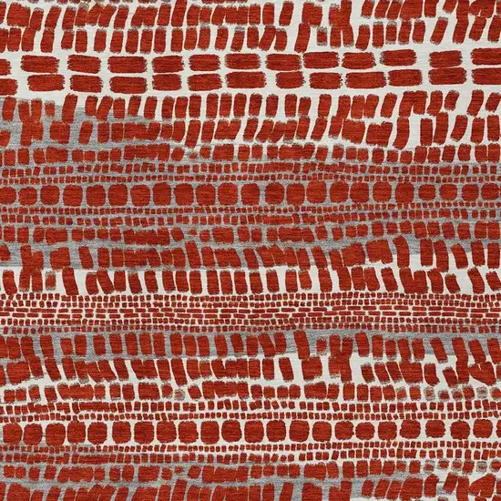 Red And Gray Abstract Washable Indoor Outdoor Area Rug Photo 2