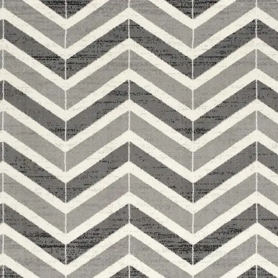 Red And Gray Geometric Area Rug Photo 4