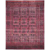 Photo of Red And Gray Geometric Power Loom Area Rug