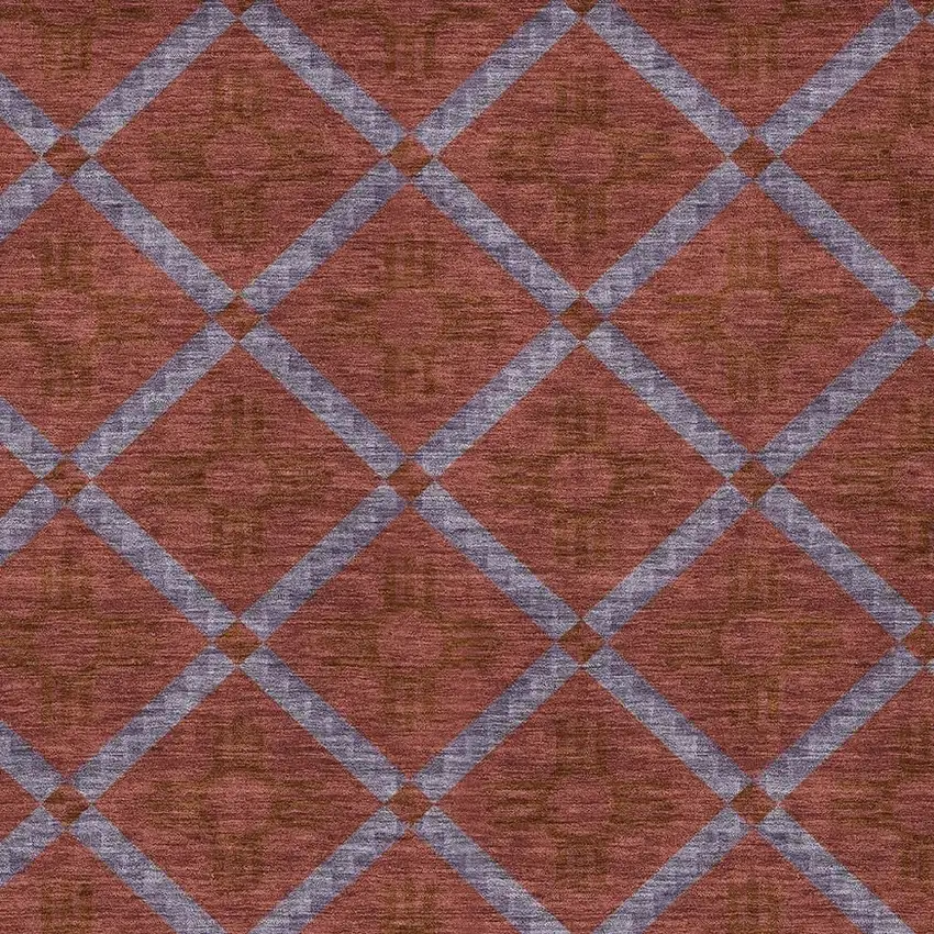 Red And Green Geometric Washable Indoor Outdoor Area Rug Photo 5