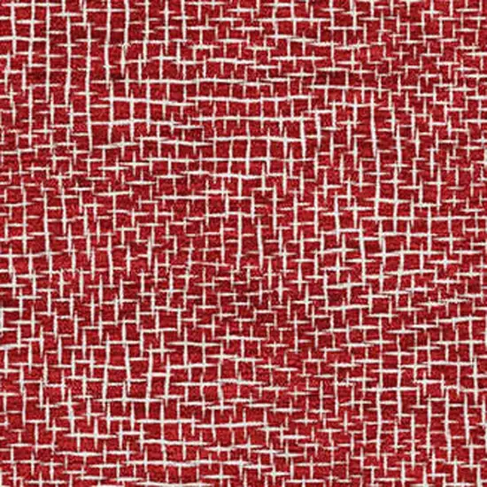 Red And Ivory Geometric Washable Area Rug With UV Protection Photo 7