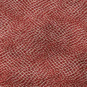 Photo of Red And Ivory Geometric Washable Area Rug With UV Protection