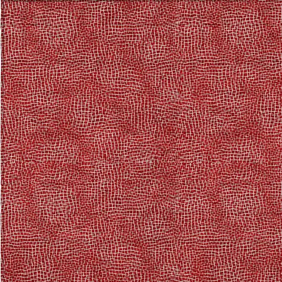Red And Ivory Geometric Washable Indoor Outdoor Area Rug Photo 5
