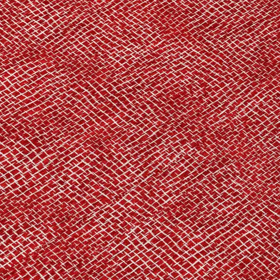 Red And Ivory Geometric Washable Indoor Outdoor Area Rug Photo 8