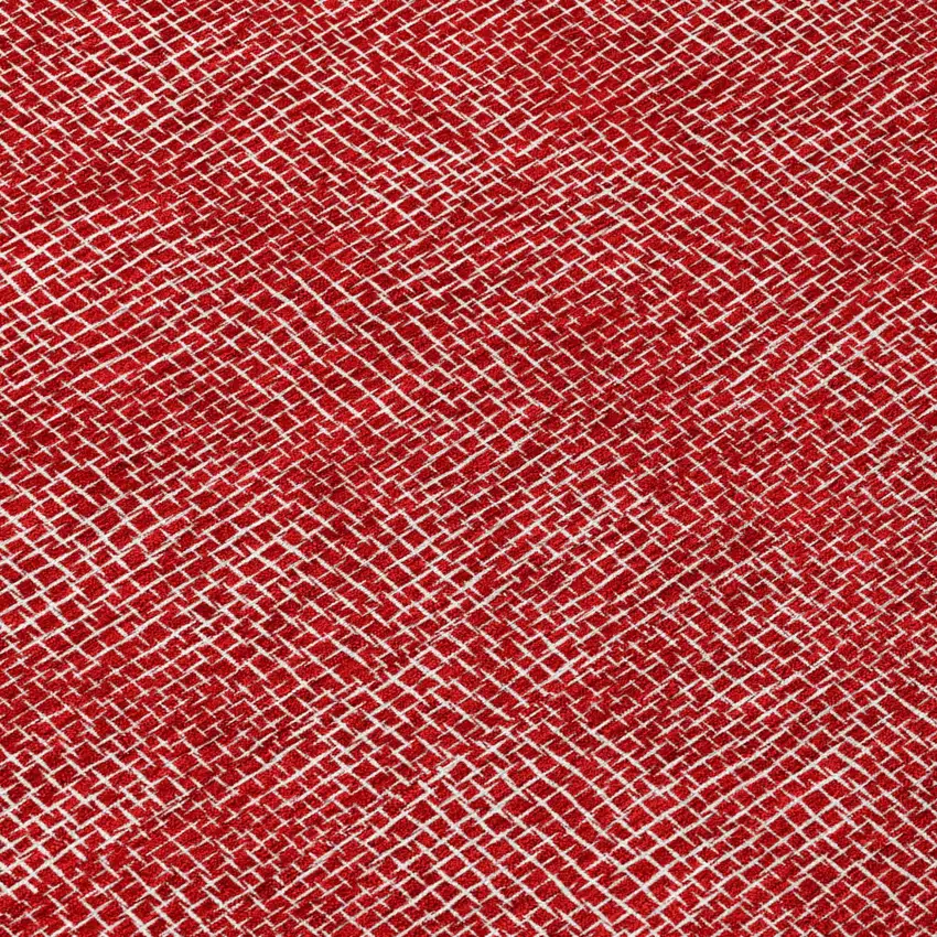 Red And Ivory Geometric Washable Indoor Outdoor Area Rug Photo 8