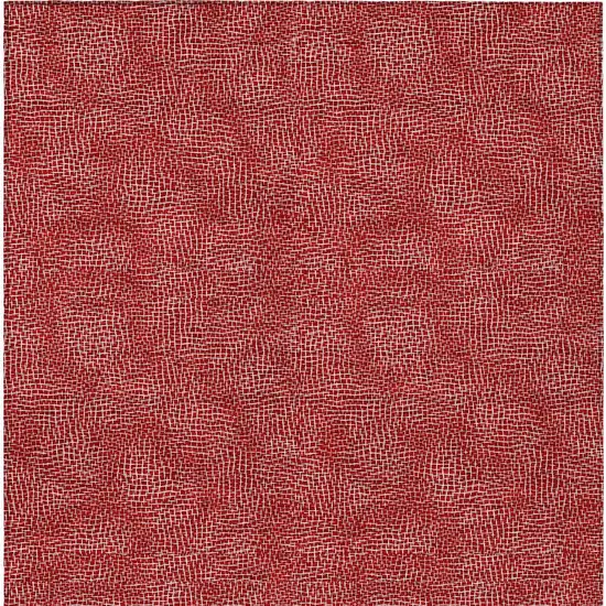 Red And Ivory Geometric Washable Indoor Outdoor Area Rug Photo 5