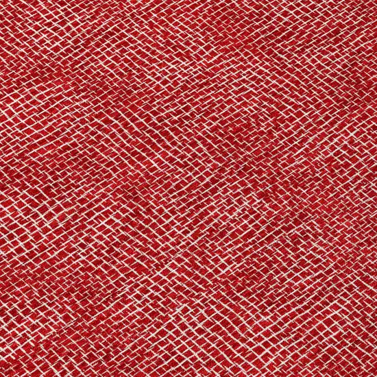 Red And Ivory Geometric Washable Indoor Outdoor Area Rug Photo 8