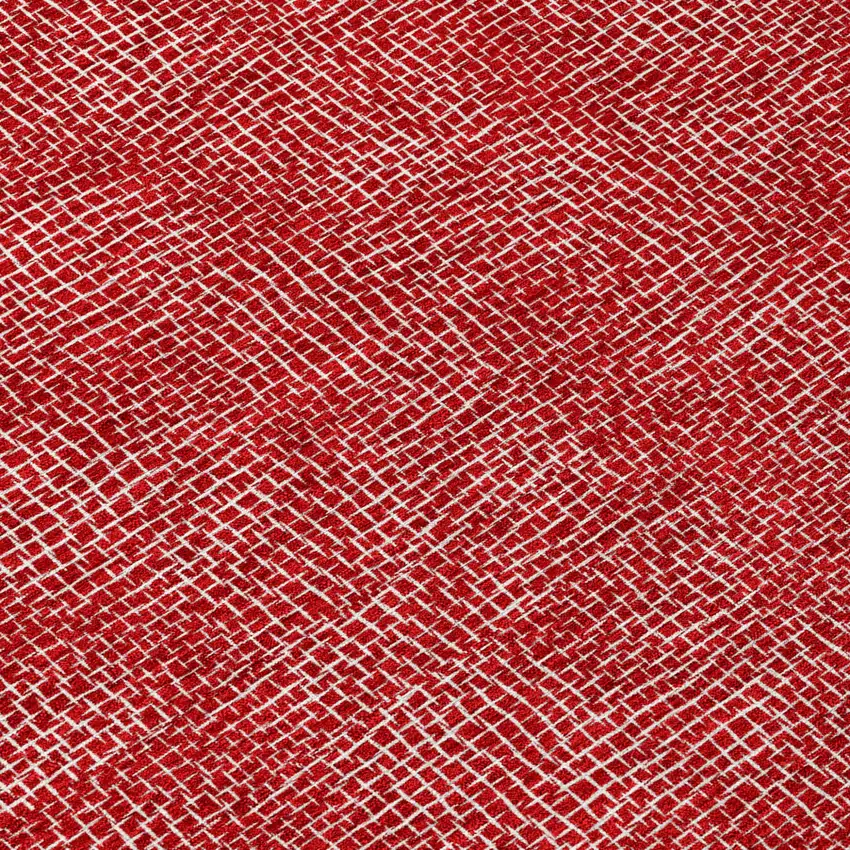 Red And Ivory Geometric Washable Indoor Outdoor Area Rug Photo 8