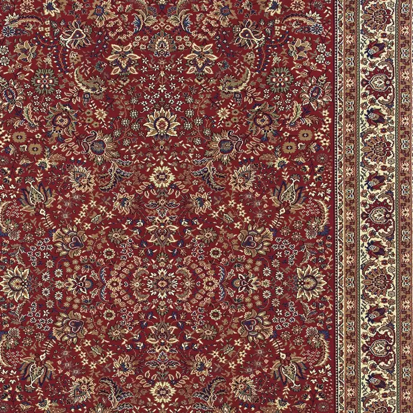 Red And Ivory Oriental Area Rug Photo 4