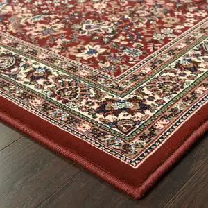 Photo of Red And Ivory Oriental Area Rug