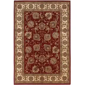 Photo of Red And Ivory Oriental Area Rug