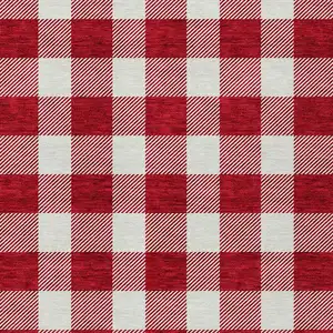Photo of Red And Ivory Plaid Washable Indoor Outdoor Area Rug