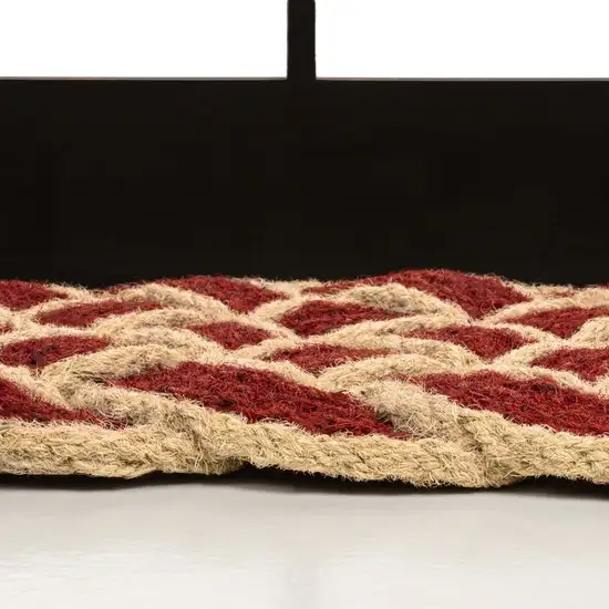 Red And Light Yellow Geometric Handmade Indoor Outdoor Area Rug Photo 9