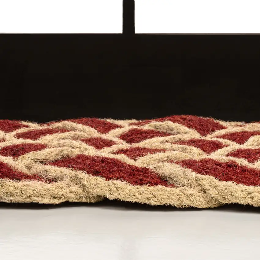 Red And Light Yellow Geometric Handmade Indoor Outdoor Area Rug Photo 9