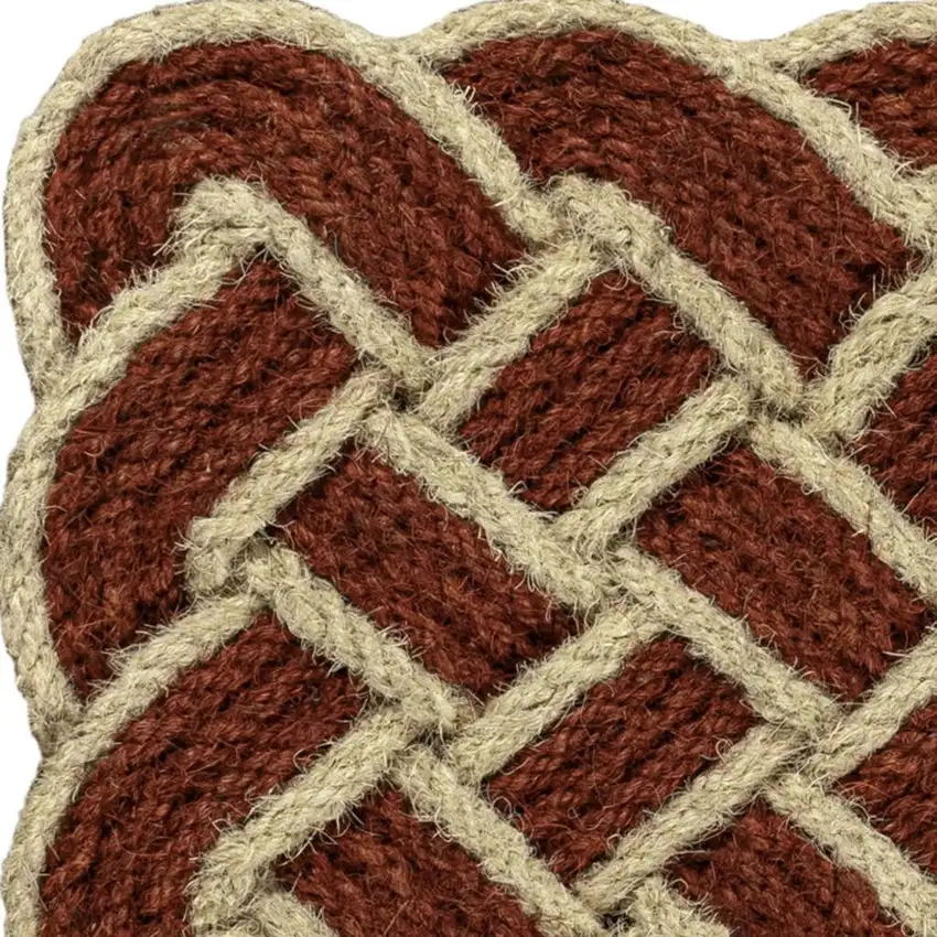 Red And Light Yellow Geometric Handmade Indoor Outdoor Area Rug Photo 2