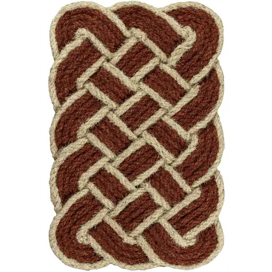 Red And Light Yellow Geometric Handmade Indoor Outdoor Area Rug Photo 1