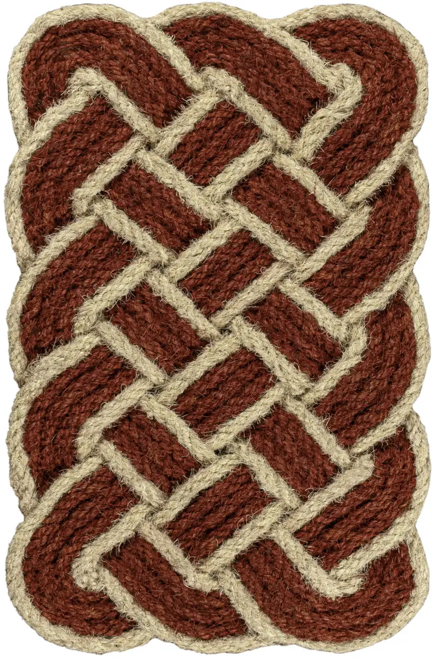 Red And Light Yellow Geometric Handmade Indoor Outdoor Area Rug Photo 1