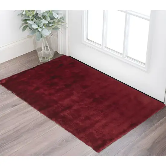 Red And Purple Shag Tufted Handmade Area Rug Photo 1