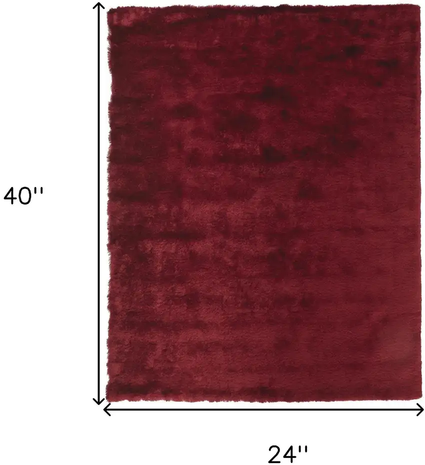 Red And Purple Shag Tufted Handmade Area Rug Photo 7