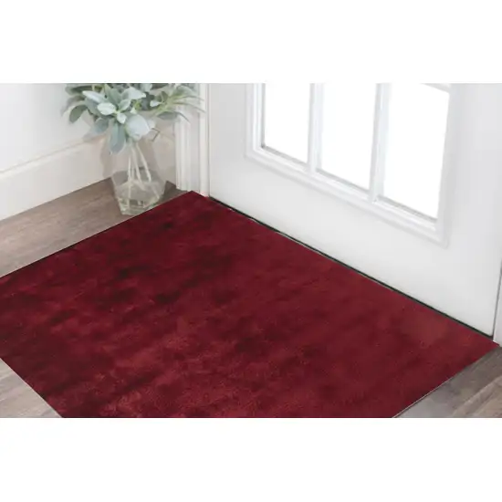 Red And Purple Shag Tufted Handmade Area Rug Photo 1