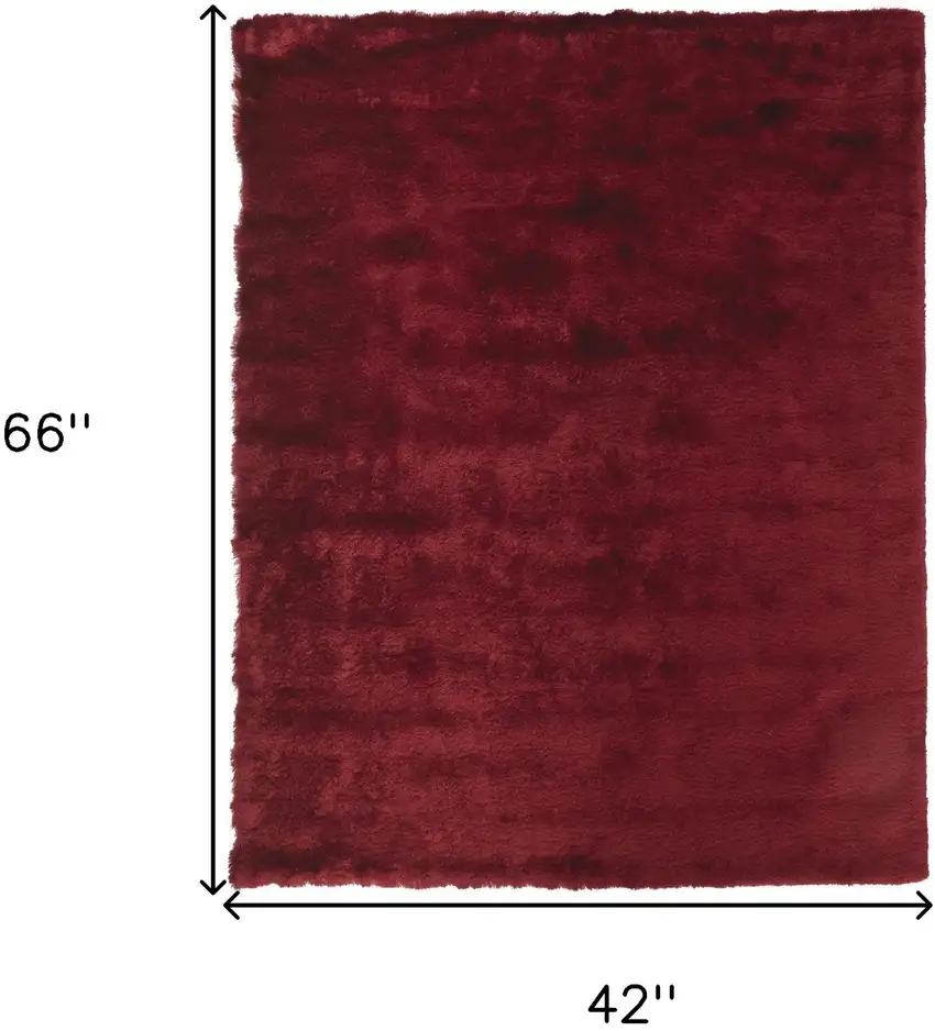 Red And Purple Shag Tufted Handmade Area Rug Photo 4