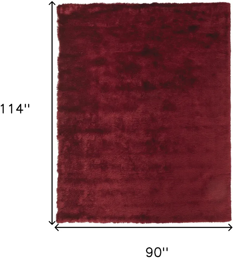 Red And Purple Shag Tufted Handmade Area Rug Photo 3