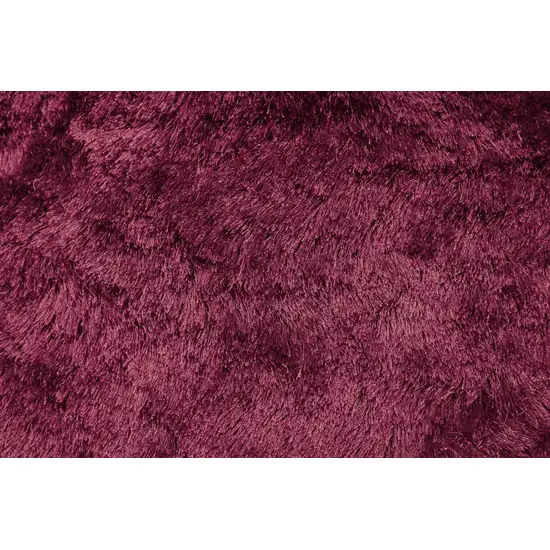 Red Purple Shag Hand Tufted Area Rug Photo 7