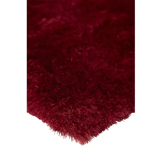 Red Purple Shag Hand Tufted Area Rug Photo 6