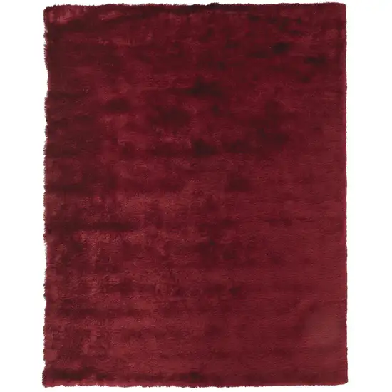 Red Purple Shag Hand Tufted Area Rug Photo 2