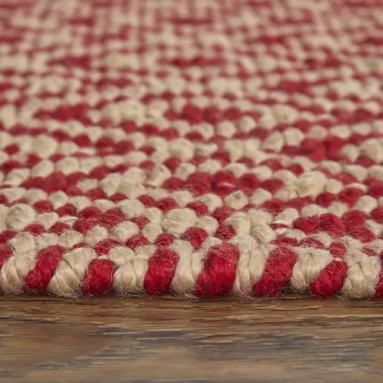 Red And Tan Geometric Hand Woven Area Rug Photo 3