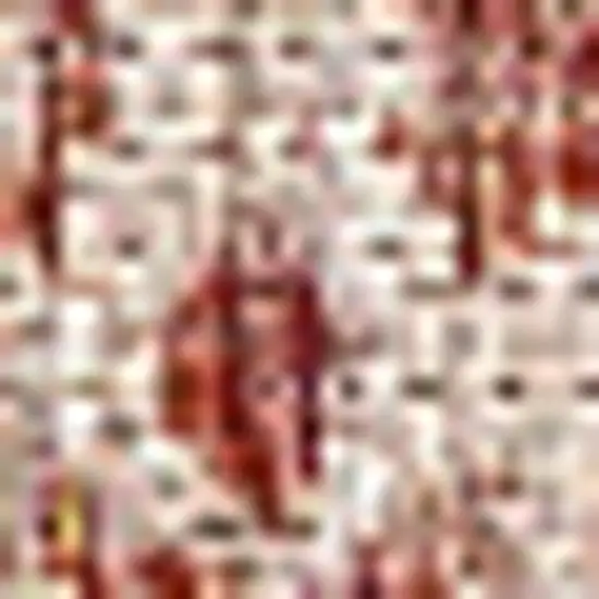 Red And Taupe Medallion Indoor Outdoor Area Rug Photo 2