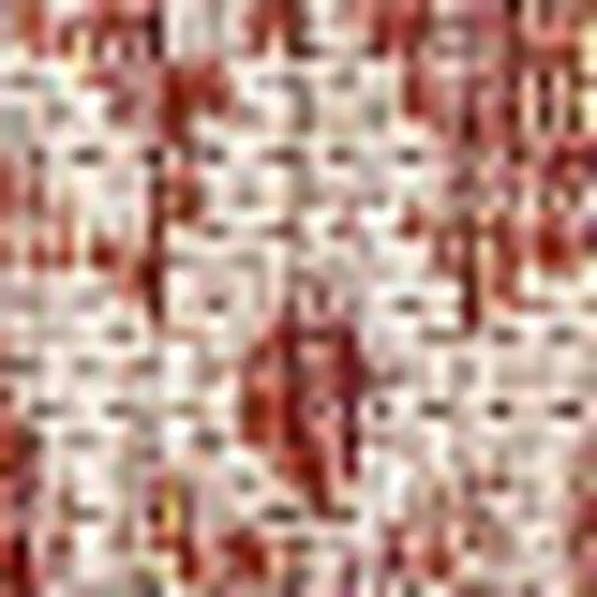 Red And Taupe Medallion Indoor Outdoor Area Rug Photo 3