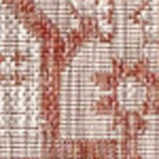 Red And Taupe Medallion Indoor Outdoor Area Rug Photo 2